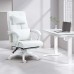 DOWINX Leather Office Chair, Ergonomic PU Gaming Computer Chair with Footrest, Lumbar Support, Swivel Wheels for Home, Office - LS-6653P